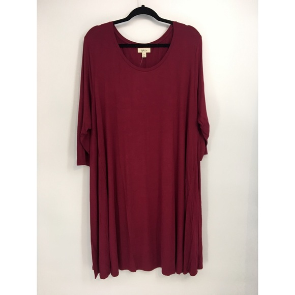 Style & Co. Dresses & Skirts - Style & Co Cranberry Light Weight Swing Midi Dress